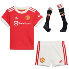 Manchester United Home Full Kit 2021/22 By Adidas Kids - gogoalshop