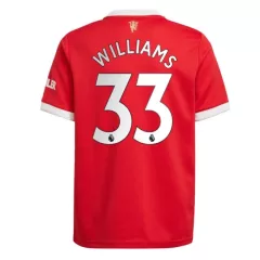 Replica WILLIAMS #33 Manchester United Home Jersey 2021/22 By Adidas - gogoalshop
