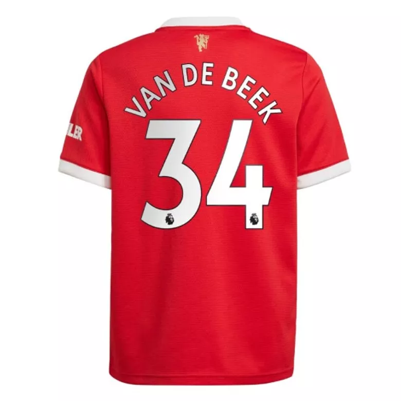 VAN DE BEEK #34 Manchester United Home Soccer Jersey 2021/22 - gogoalshop