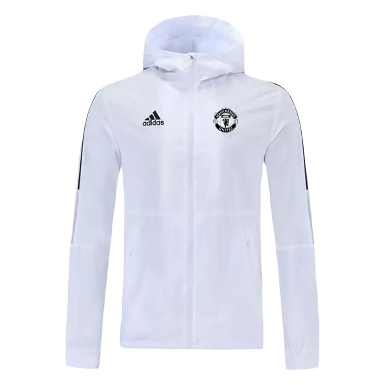 Manchester United Hoodie Windbreaker Jacket 2021/22 - White - gogoalshop