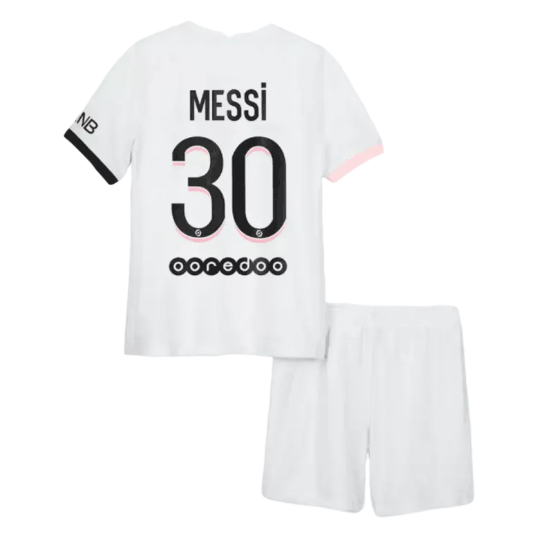 Messi #30 PSG Away Kids Soccer Jerseys Kit 2021/22 - gogoalshop