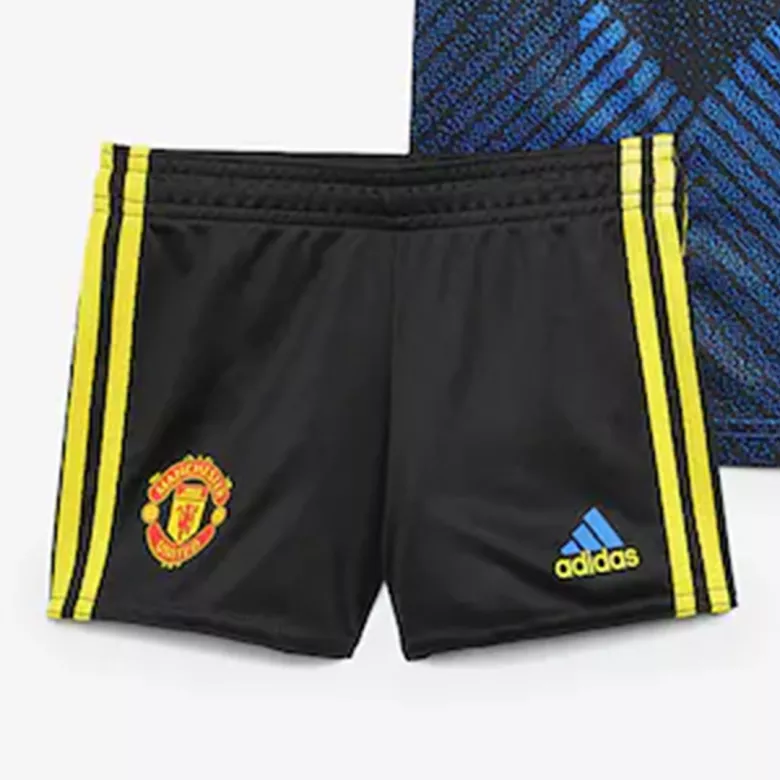 Manchester United Third Away Kids Soccer Jerseys Full Kit 2021/22 - gogoalshop