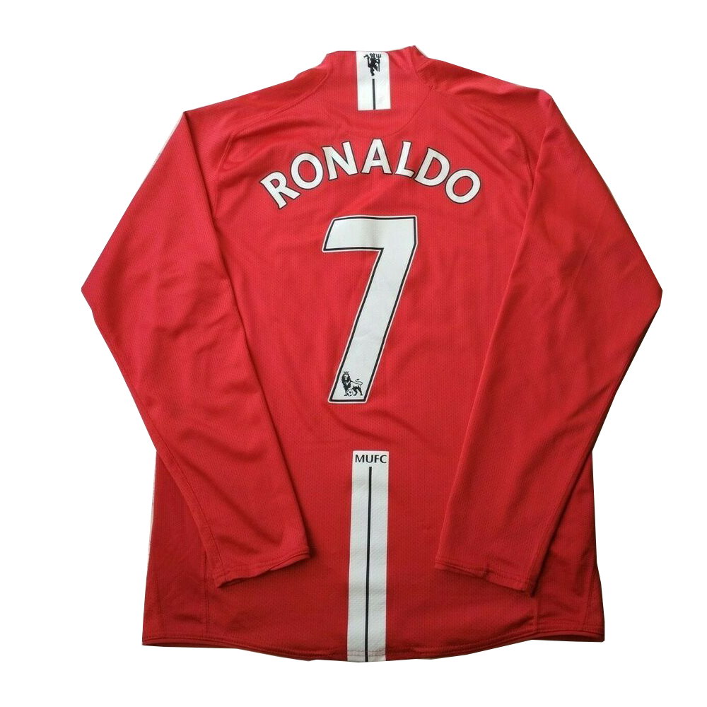Vintage Soccer Jersey RONALDO 7 Manchester United Home Long Sleeve 2007 08 Manchester United
