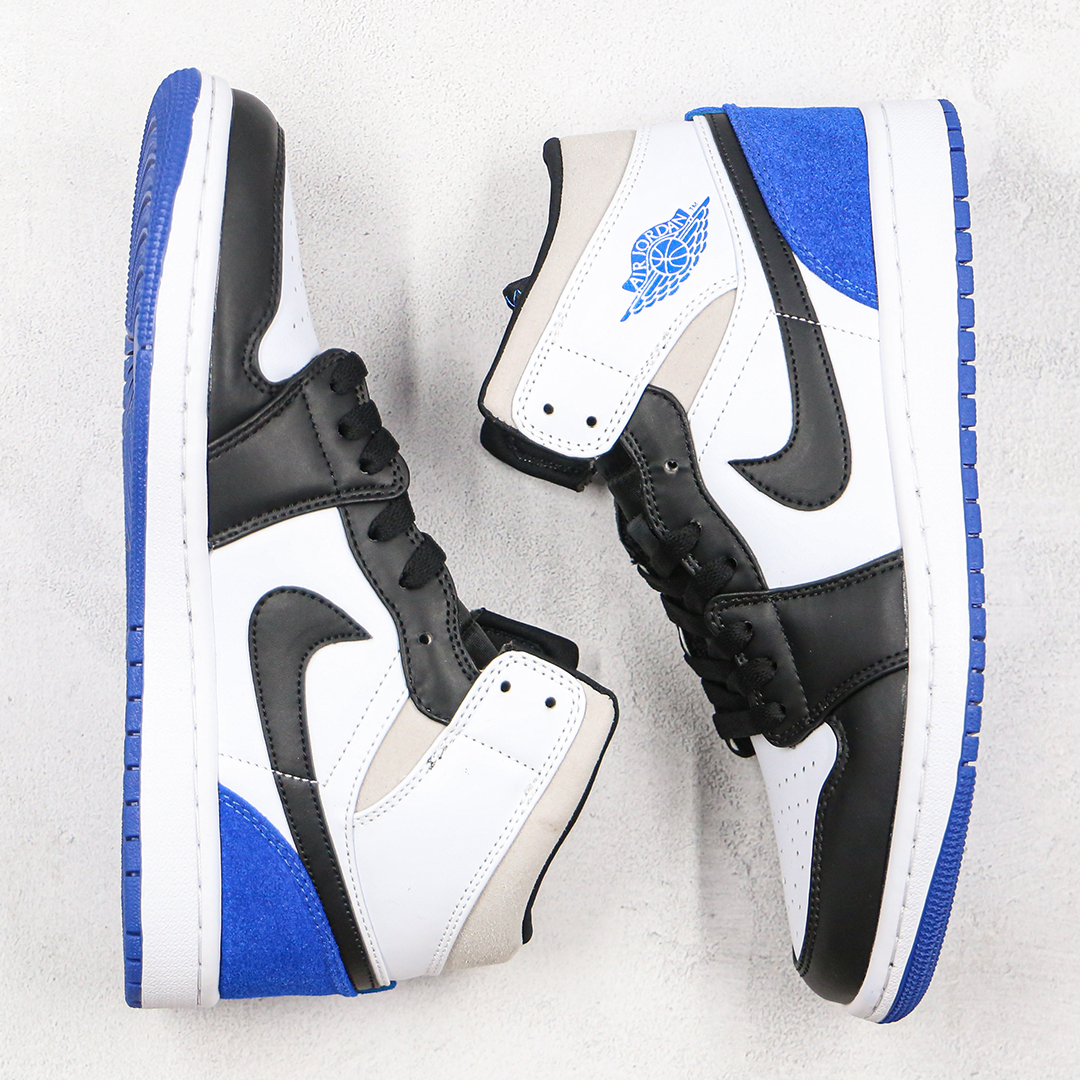 Sneakers By Nike Air Jordan 1 Mid SE Royal Black Toe| Gogoalshop