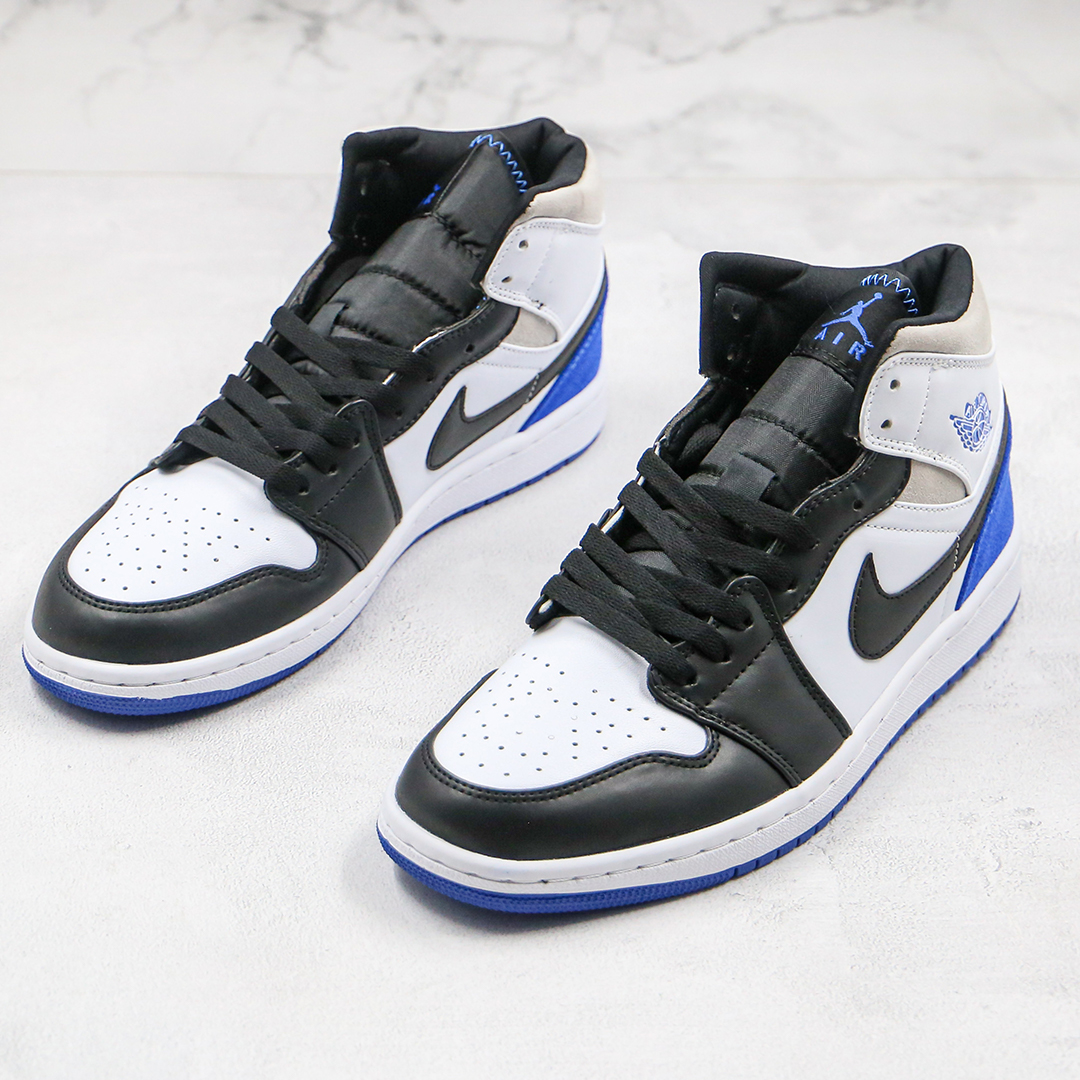 nike air jordan 1 retro mid se royal black toe