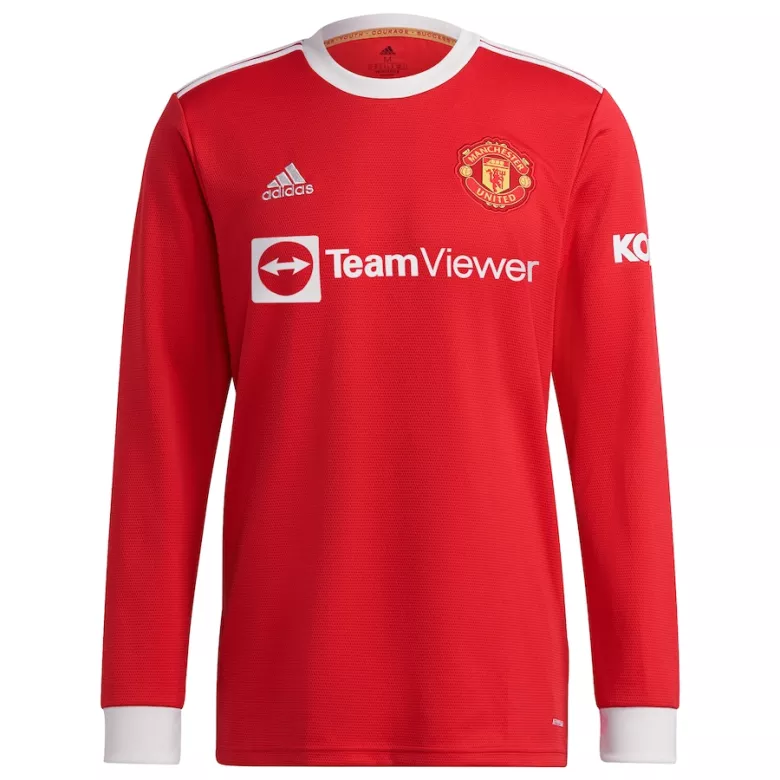 RONALDO #7 Manchester United Home Long Sleeve Soccer Jersey 2021/22 - gogoalshop