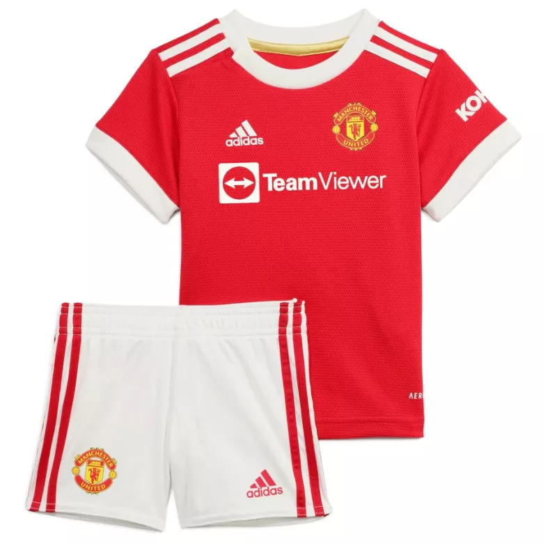 RONALDO #7 Manchester United Home Kids Soccer Jerseys Kit 2021/22 - gogoalshop