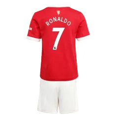 RONALDO #7 Manchester United Home Kit 2021/22 By Adidas Kids - gogoalshop