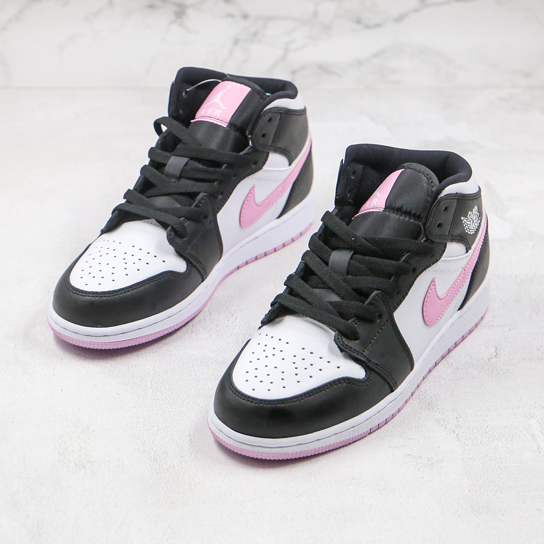 nike jordan 1 mid white light arctic pink