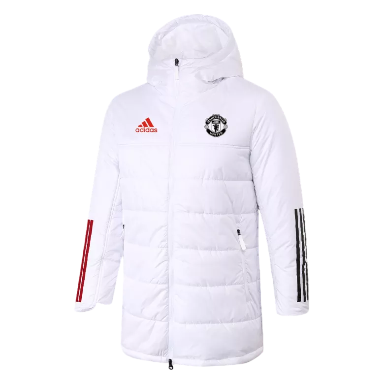 Manchester United Winter Jacket 2021/22 - White - gogoalshop
