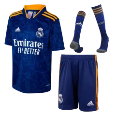Real Madrid Away Full Kit 2021/22 By Adidas Kids - gogoalshop