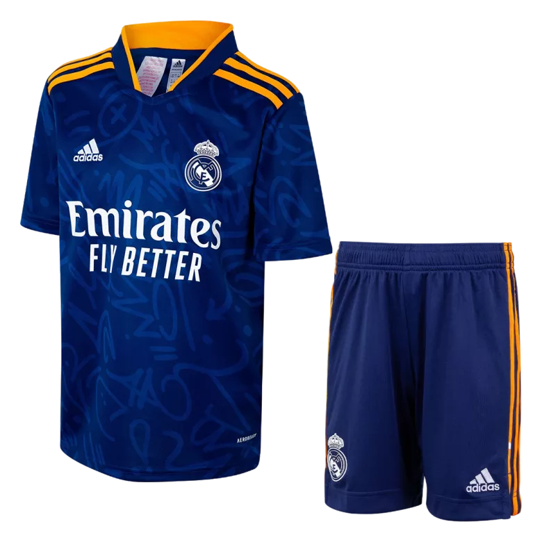 Real Madrid Away Kids Soccer Jerseys Kit 2021/22 - gogoalshop
