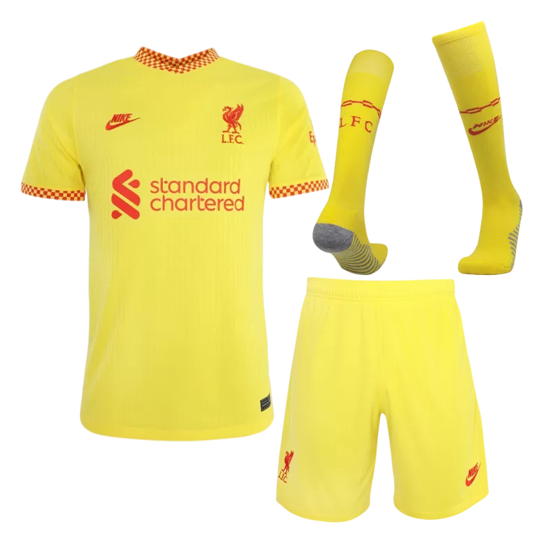 Liverpool Third Away Kids Soccer Jerseys Full Kit 2021/22 - gogoalshop