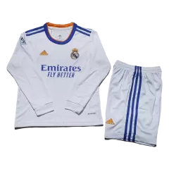 Real Madrid Home Long Sleeve Kit 2021/22 By Adidas Kids - gogoalshop