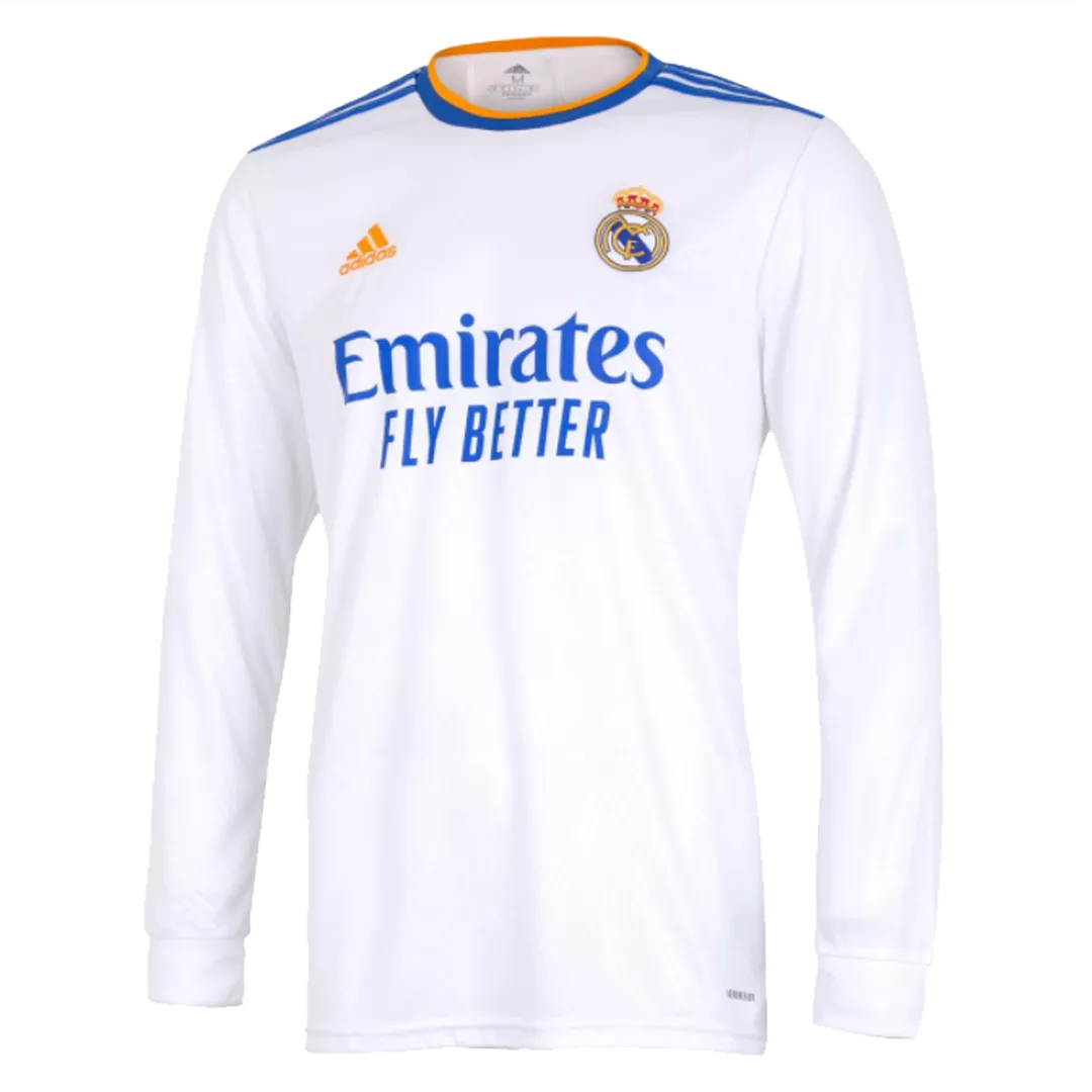 Real Madrid Home Long Sleeve Soccer Jersey 2021/22 - gogoalshop