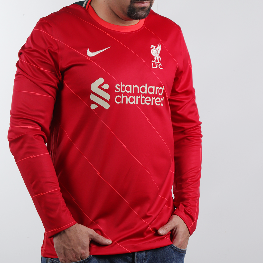 الكترونيه 2021 Liverpool home long sleeves Youth soccer jerseys شريحة بيانات لا محدود