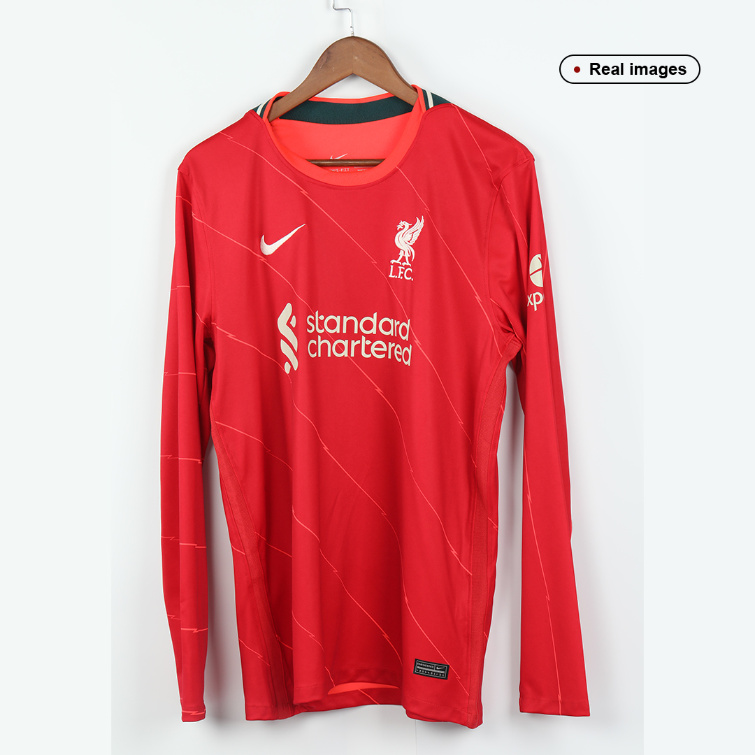 حليب Liverpool Home Long Sleeve Jersey 2021/22 By Nike | Gogoalshop حليب
