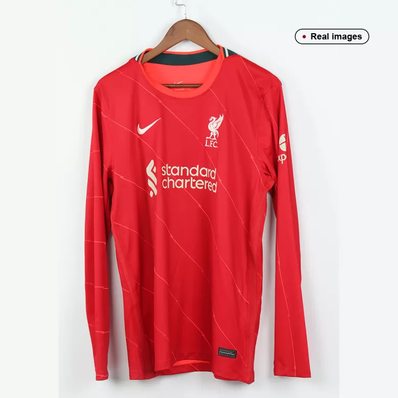 Liverpool Home Long Sleeve Soccer Jersey 2021/22 - gogoalshop
