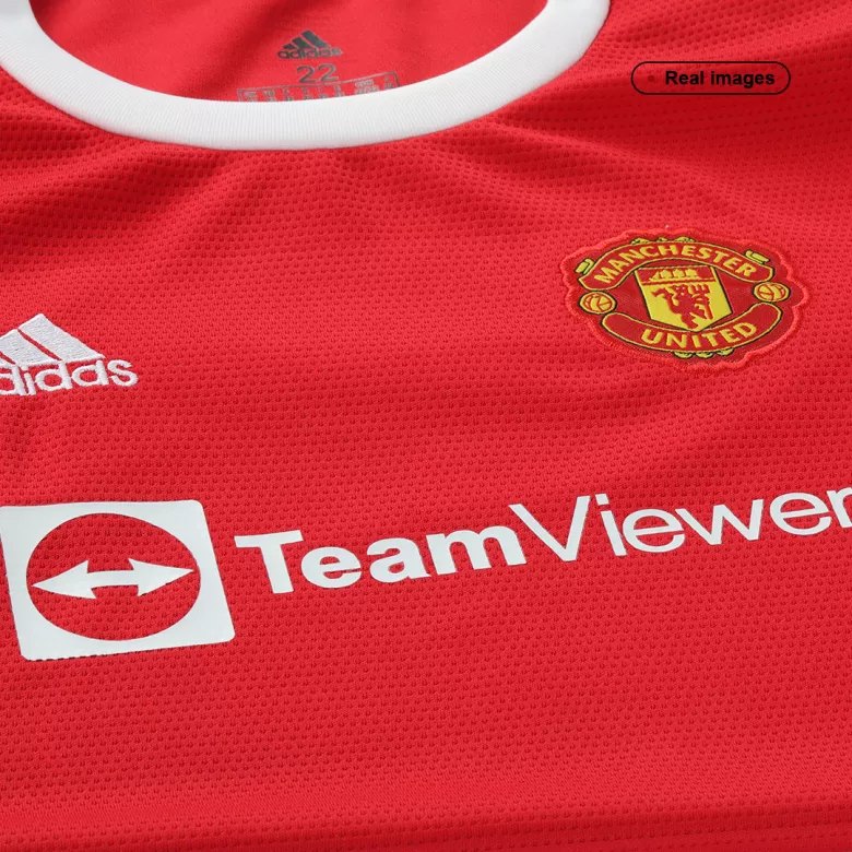 Manchester United Home Kids Soccer Jerseys Full Kit 2021/22 - gogoalshop