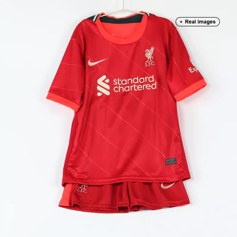 Liverpool Home Kids Soccer Jerseys Full Kit 2021/22 - gogoalshop