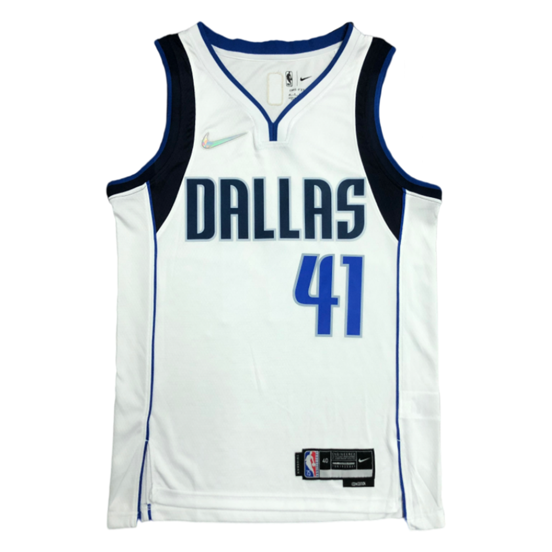ATI-HSKJ Basketball-Trikots Dallas Mavericks 41# Dirk Nowitzki Fans Männer Basketball Westen Tops Retro Sweatshirt Swingman Jersey BH272,2XL:185cm~190cm