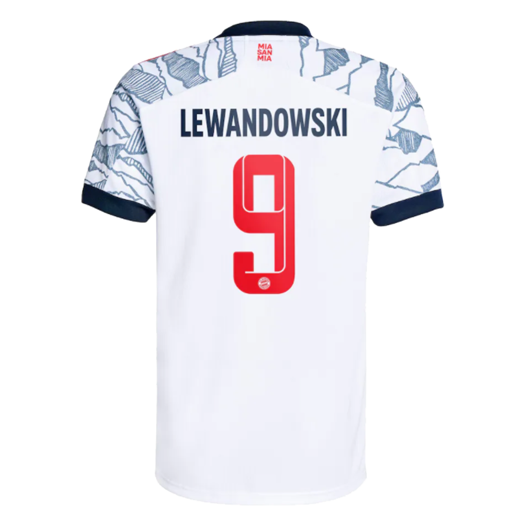 Replica LEWANDOWSKI #9 Bayern Munich Third Away Jersey 2021/22 By Adidas