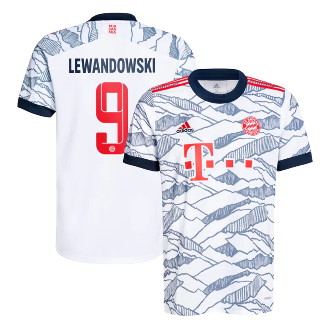 Replica LEWANDOWSKI #9 Bayern Munich Third Away Jersey 2021/22 By Adidas