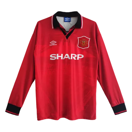 Retro Manchester United Home Long Sleeve Jersey 1994/96 By Nike - gogoalshop