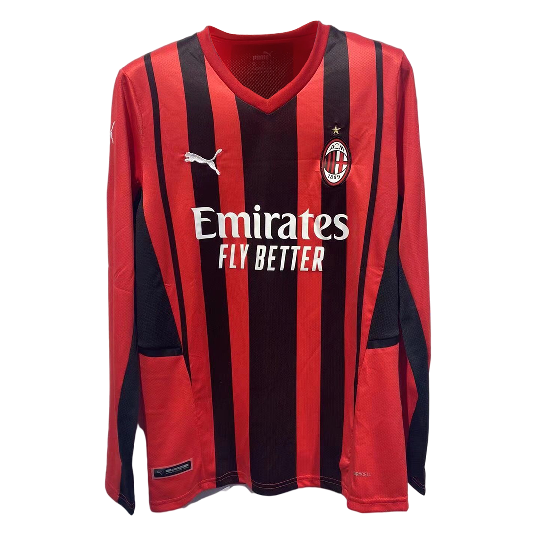 AC Milan No21 Biglia Home Long Sleeves Soccer Club Jersey