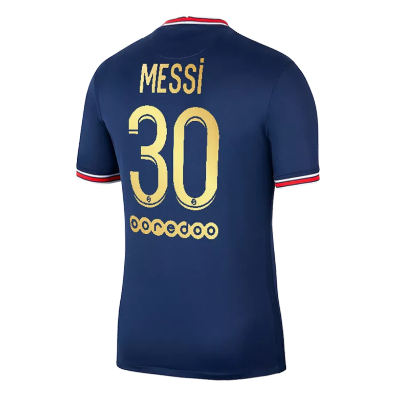 Messi #30 PSG Home Jersey 2021/22 By Jordan Ballon d'Or Special Gold Font - gogoalshop