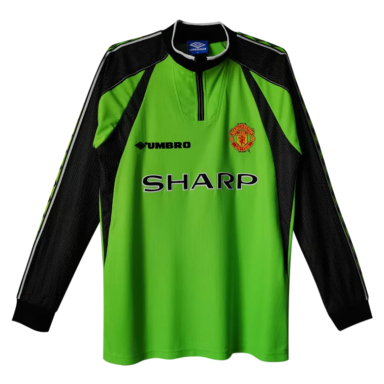 Vintage Soccer Jersey Manchester United Goalkeeper Long Sleeve 1998/99 - gogoalshop