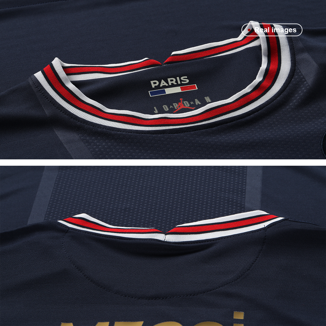 Messi #30 PSG Home Jersey 2021/22 By Jordan Ballon d'Or Special Gold Font