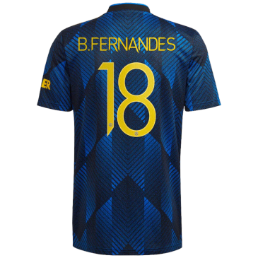 Replica Bruno Fernandes #18 Manchester United Third Away Jersey 2021/22 By Adidas