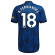 Replica Bruno Fernandes #18 Manchester United Third Away Jersey 2021/22 By Adidas
