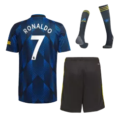 RONALDO #7 Manchester United Third Away Jerseys Full Kit 2021/22 - gogoalshop