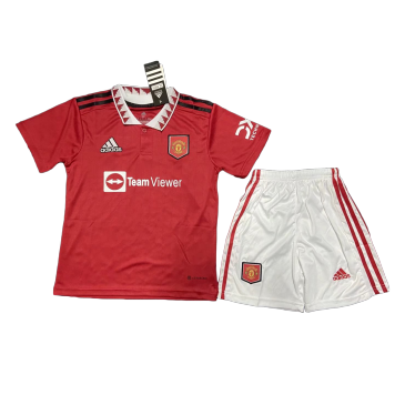 Manchester United Home Kit 2022/23 By Adidas Kids