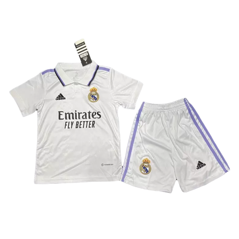 Real Madrid Home Kids Soccer Jerseys Full Kit 2022/23 - gogoalshop