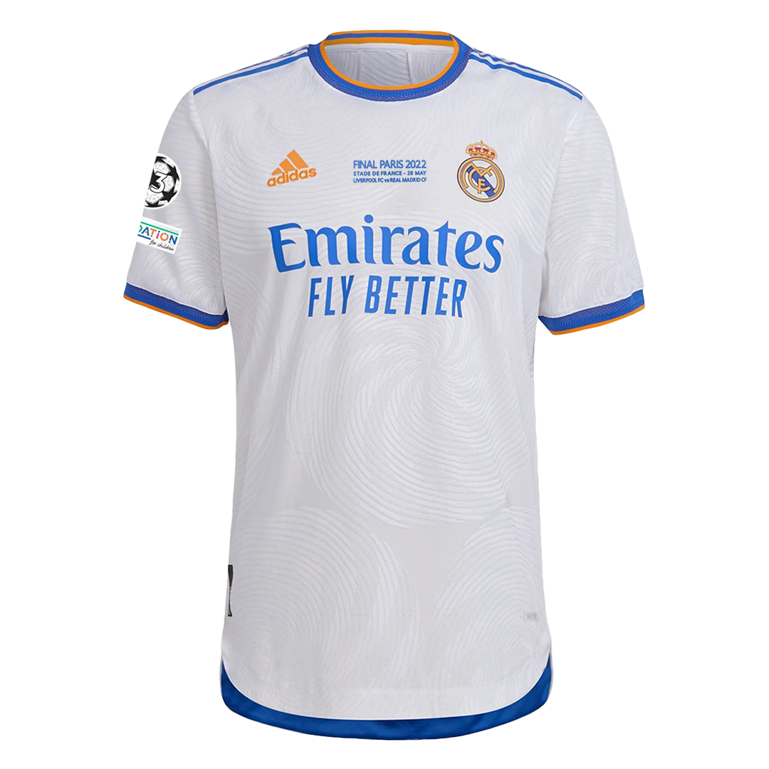 Authentic Real Madrid UCL Final Version Home Jersey 2021/22 By Adidas