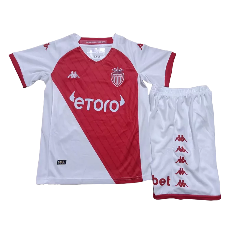 AS Monaco FC Home Kids Soccer Jerseys Kit 2022/23 - gogoalshop