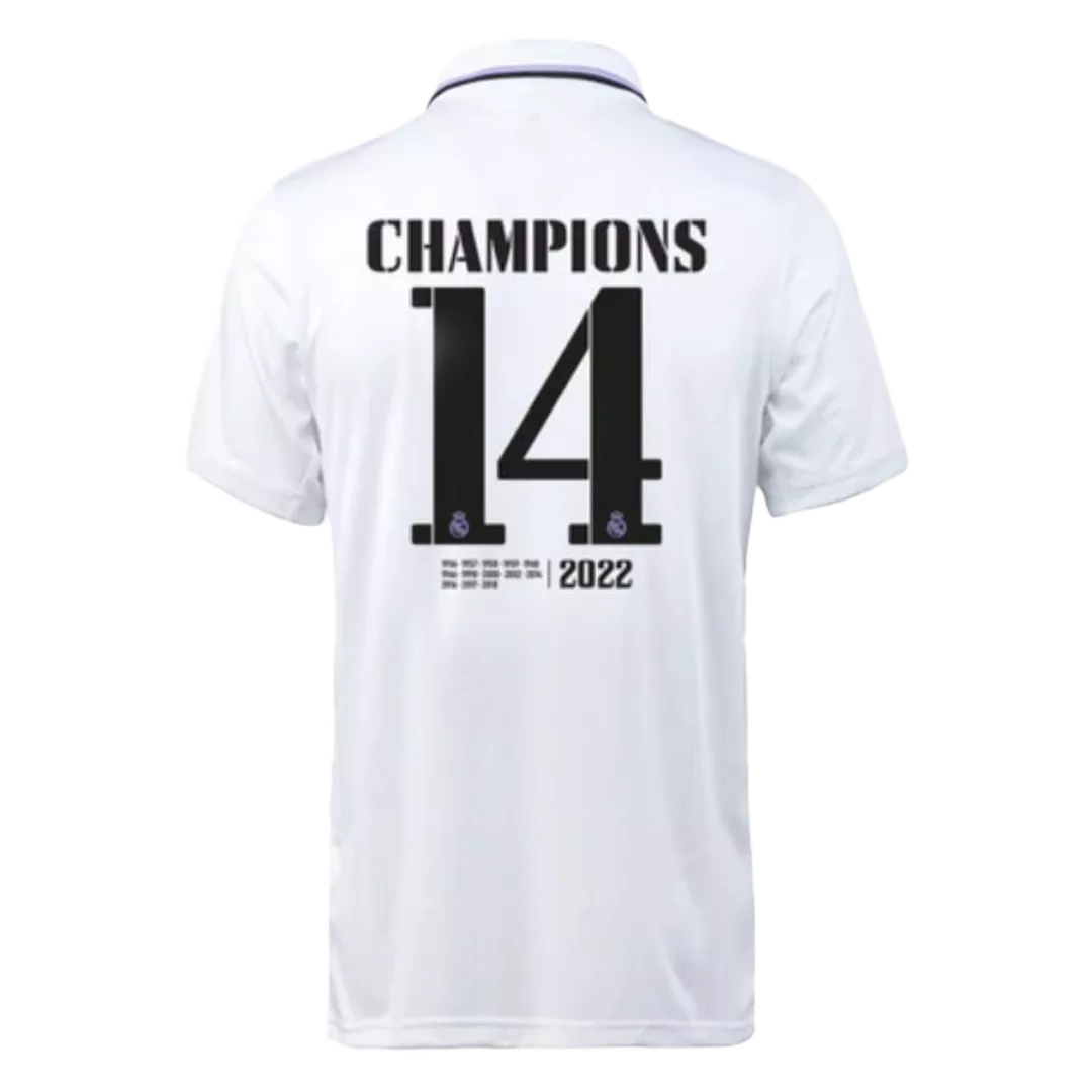 Replica CHAMPIONS #14 Real Madrid Home Jersey 2022/23 By Adidas - gogoalshop