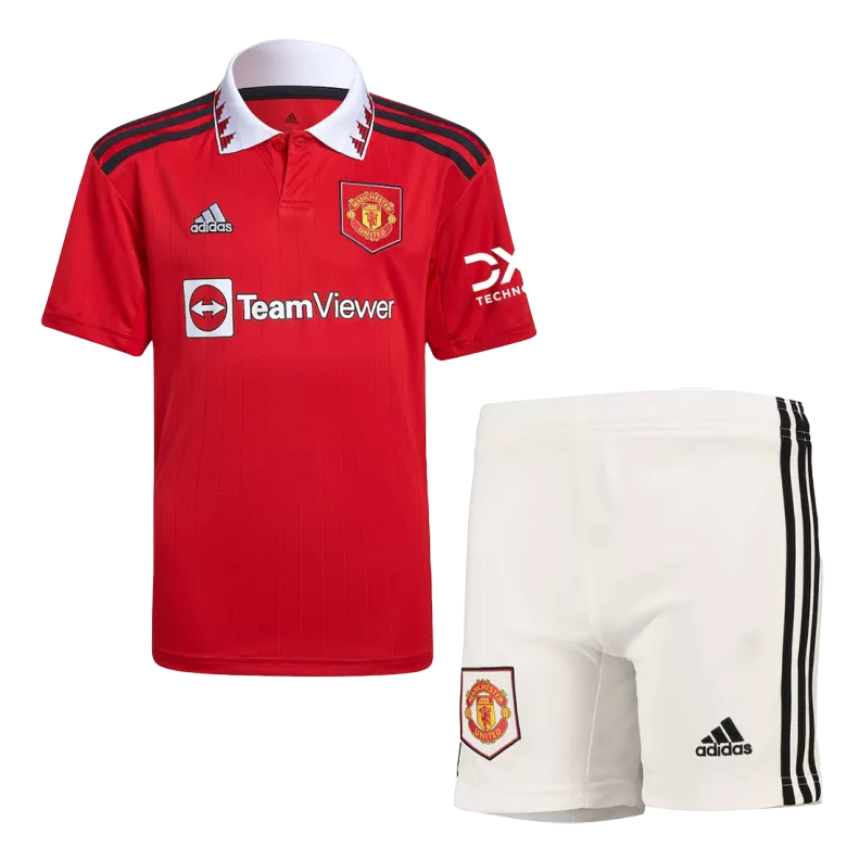 Manchester United Home Kids Soccer Jerseys Kit 2022/23 - gogoalshop