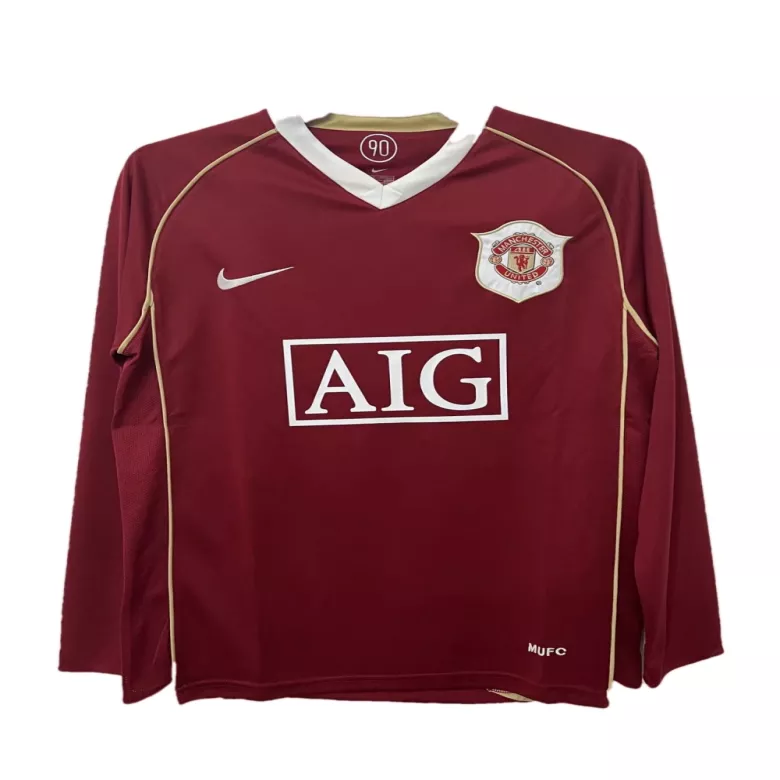 Vintage Soccer Jersey Manchester United Home Long Sleeve 2006/07 - gogoalshop