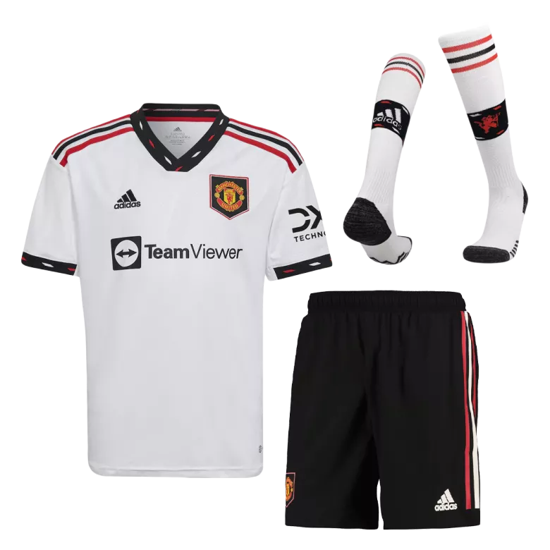 Manchester United Away Kids Soccer Jerseys Full Kit 2022/23 - gogoalshop