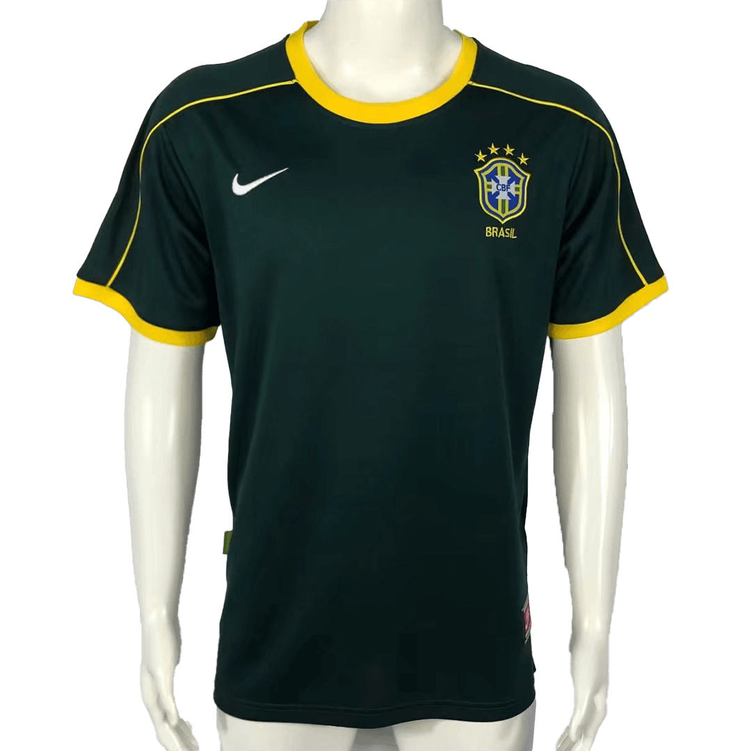 Brasil Soccer Futbol Blue Away Jersey Embroidered Patch Logo Men's S, M, L,  XL