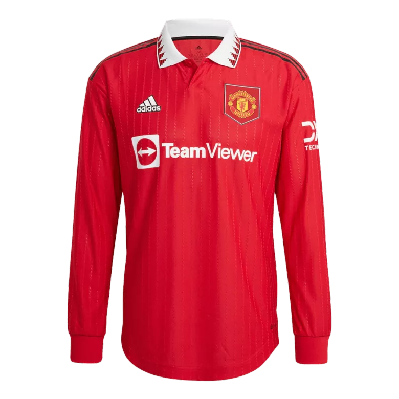 RONALDO #7 Authentic Manchester United Home Long Sleeve Soccer Jersey 2022/23 - gogoalshop