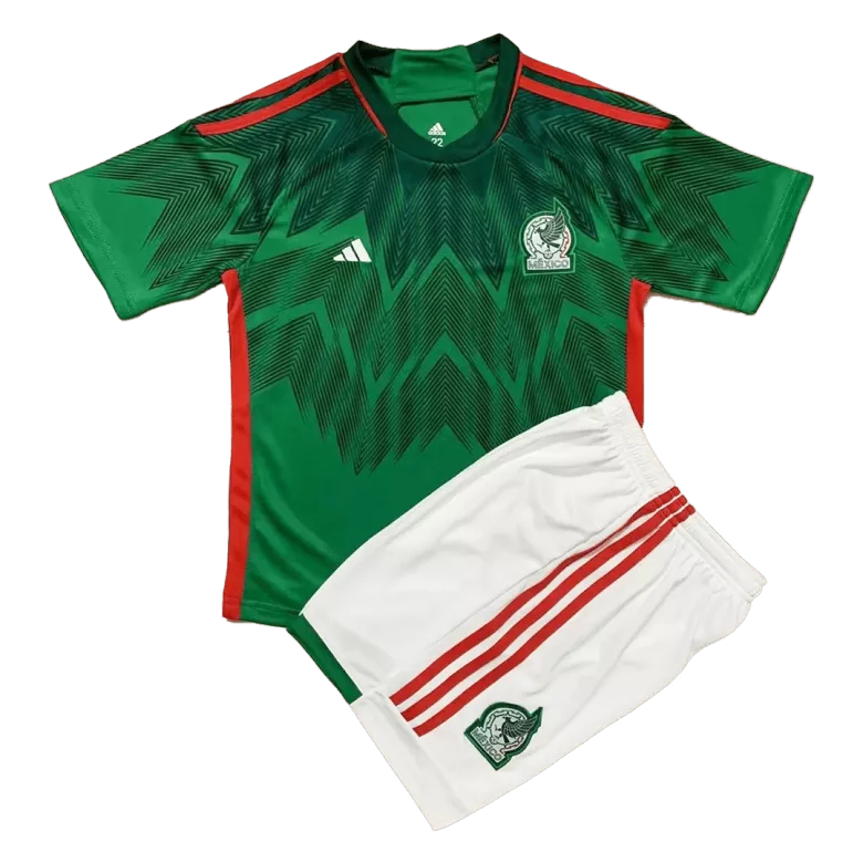 Mexico Home World Cup Kids Soccer Jerseys Full Kit 2022 - gogoalshop