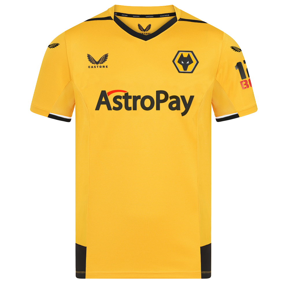 Replica Wolverhampton Wanderers Home Jersey 2022/23 By Castore | Gogoalshop