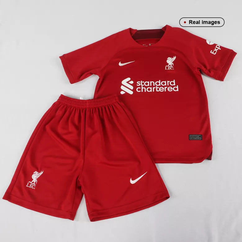 Liverpool Home Kids Soccer Jerseys Kit 2022/23 - gogoalshop