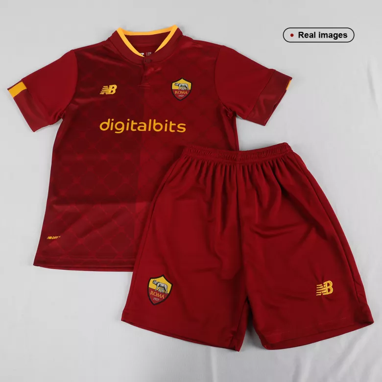 Roma Home Kids Soccer Jerseys Kit 2022/23 - gogoalshop