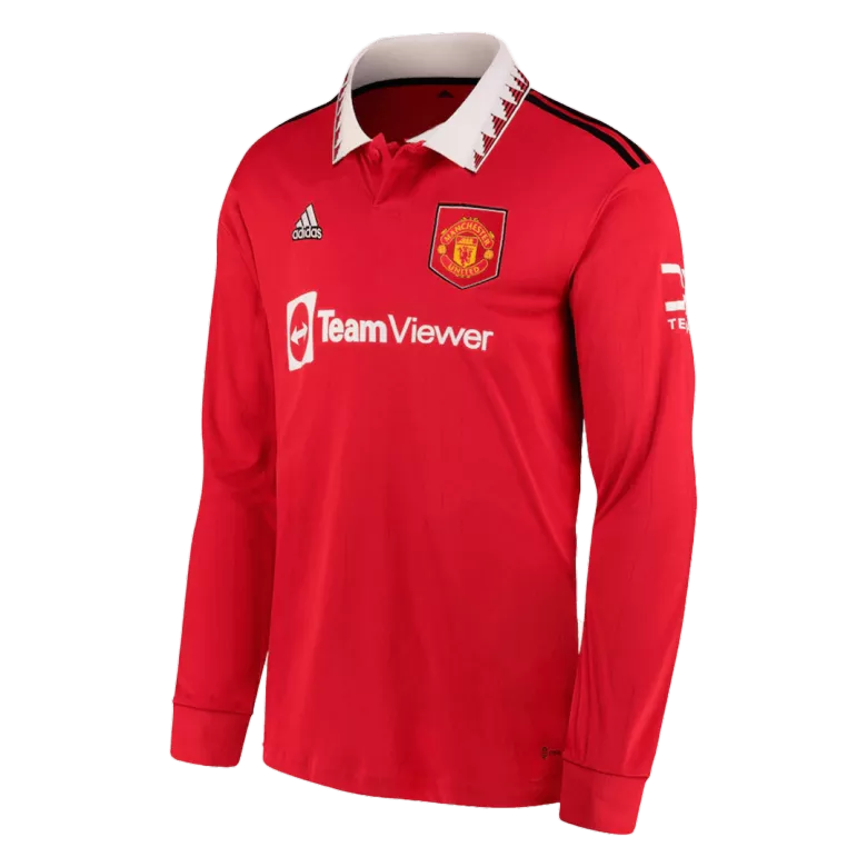 B.FERNANDES #8 Manchester United Home Long Sleeve Soccer Jersey 2022/23 - gogoalshop